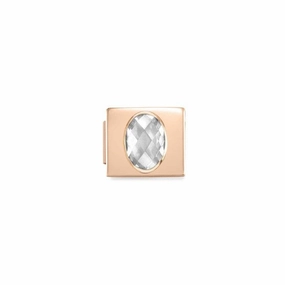 Nomination Composable Glam Link With Cz White, Rose Finish