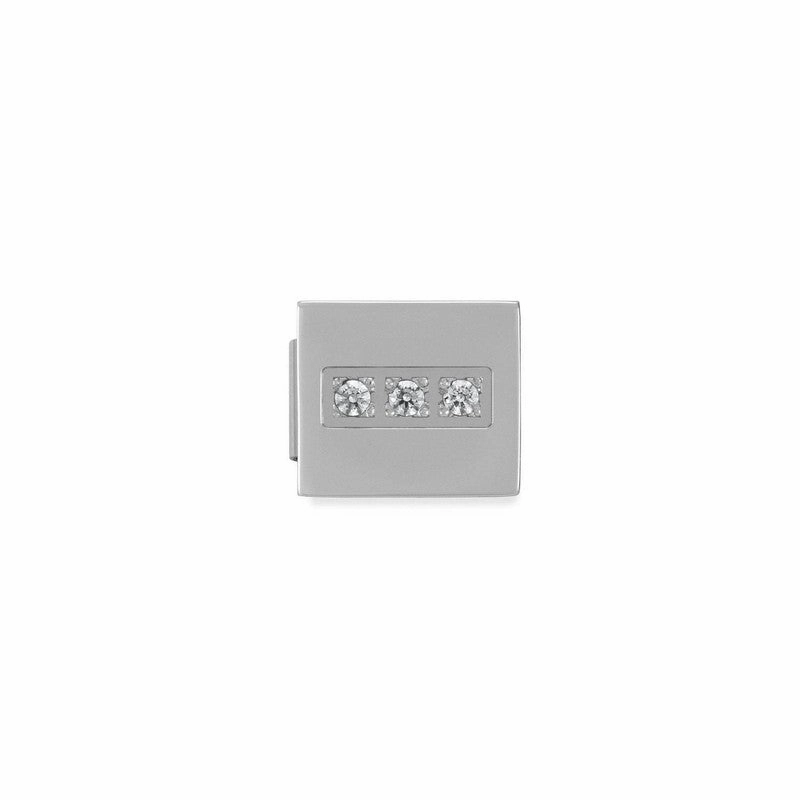 Nomination Composable Ikon Plate 3 White Link