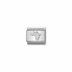 Nomination Composable Link Africa Map, Silver