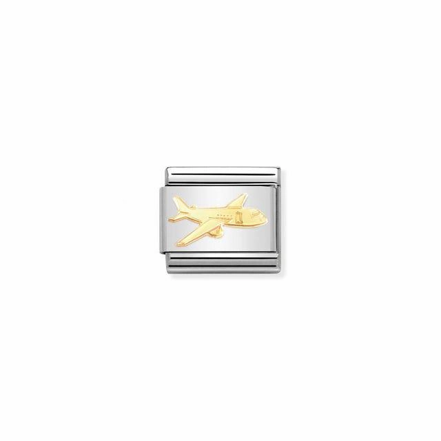 Nomination Composable Link Airplane, 18K Gold