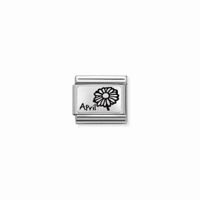 Nomination Composable Link April Flower, Silver