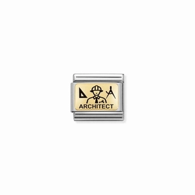 Nomination Composable Link Architect, 18K Gold