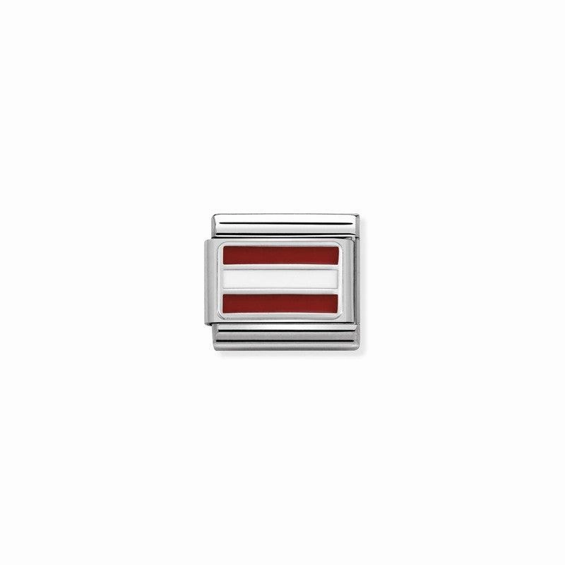 Nomination Composable Link Austria Flag, Silver & Enamel
