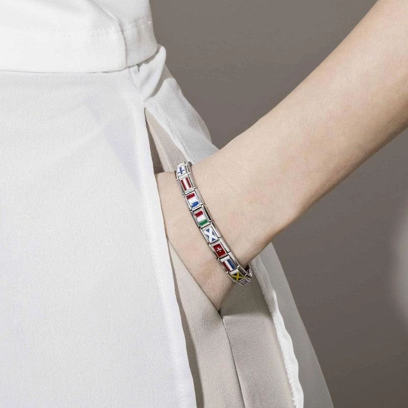 Nomination Composable Link Austria Flag, Silver & Enamel