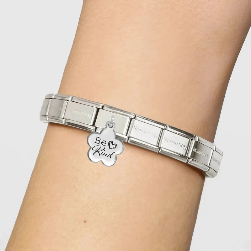 Nomination Composable Link Be Kind Flower Pendant, Silver