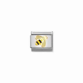 Nomination Composable Link Bee, 18K Gold & Enamel