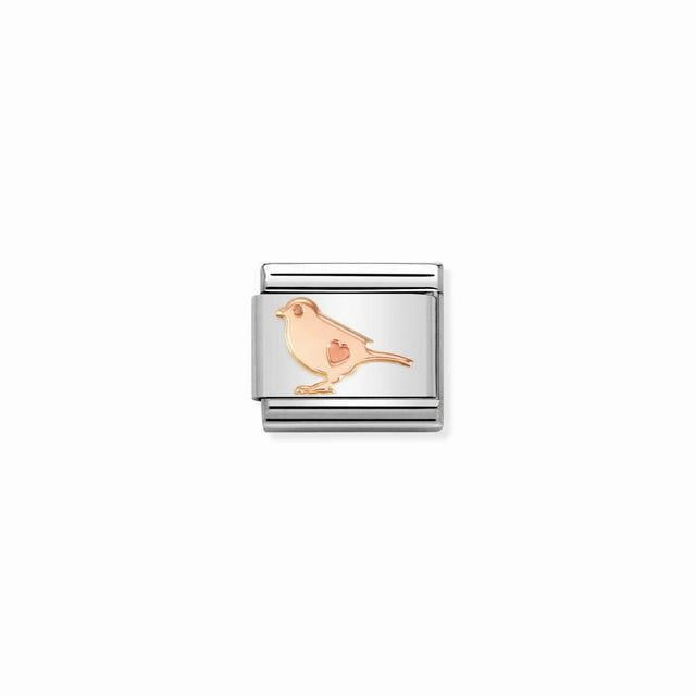 Nomination Composable Link Bird, 9K Rose Gold