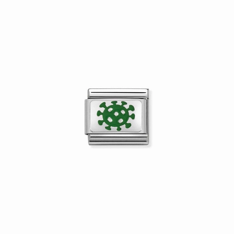 Nomination Composable Link Corona Virus, Silver & Enamel