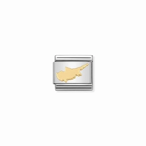 Nomination Composable Link Cyprus Island, 18K Gold