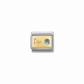 Nomination Composable Link December, Topaz Stone, 18K Gold