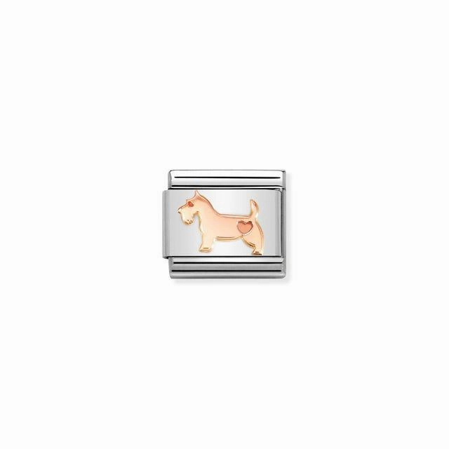 Nomination Composable Link Dog, 9K Rose Gold