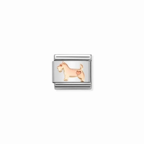 Nomination Composable Link Dog, 9K Rose Gold