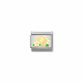 Nomination Composable Link Easter Egg With Flower, 18K Gold & Enamel