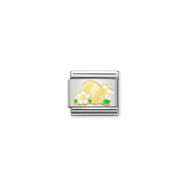 Nomination Composable Link Easter Egg With Flower, 18K Gold & Enamel