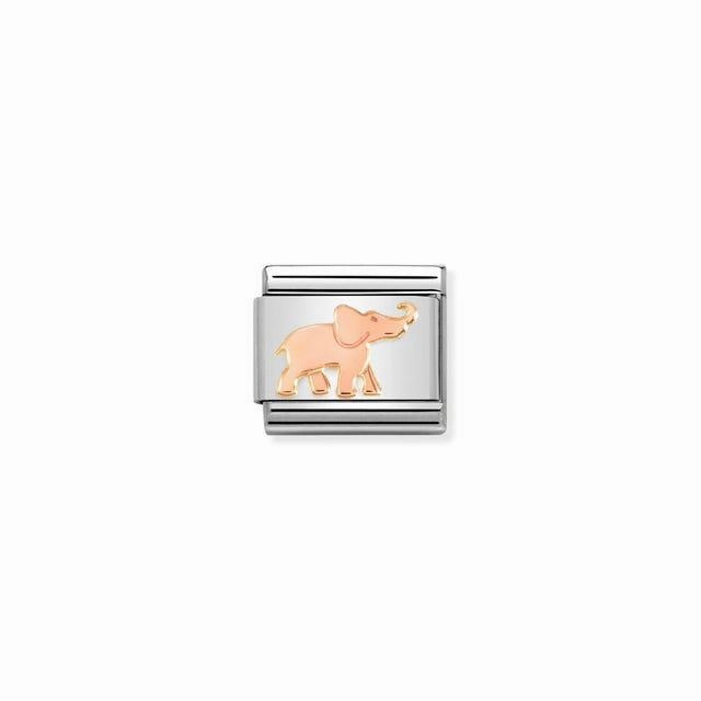 Nomination Composable Link Elephant, 9K Rose Gold