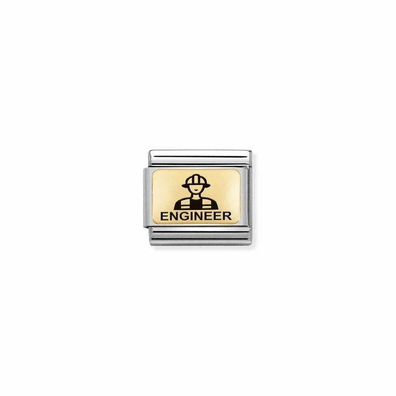 Nomination Composable Link Engineer, 18K Gold