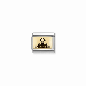 Nomination Composable Link Engineer, 18K Gold