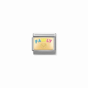 Nomination Composable Link Family, 18K Gold & Enamel