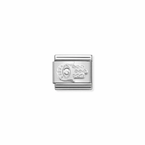 Nomination Composable Link Fatima Hand, Cubic Zirconia, Silver