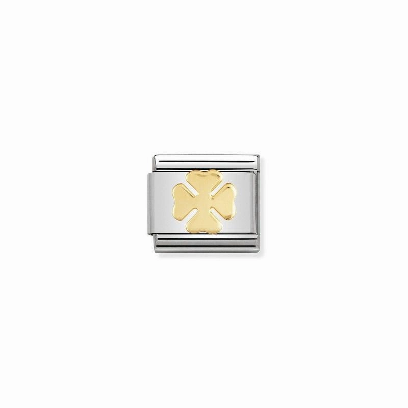 Nomination Composable Link Four-Leaf Clover, 18K Gold