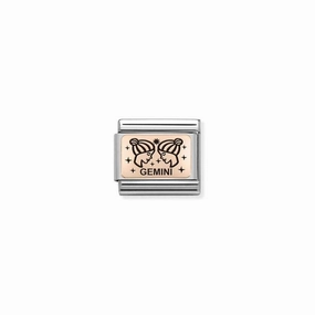 Nomination Composable Link Gemini, 9K Rose Gold