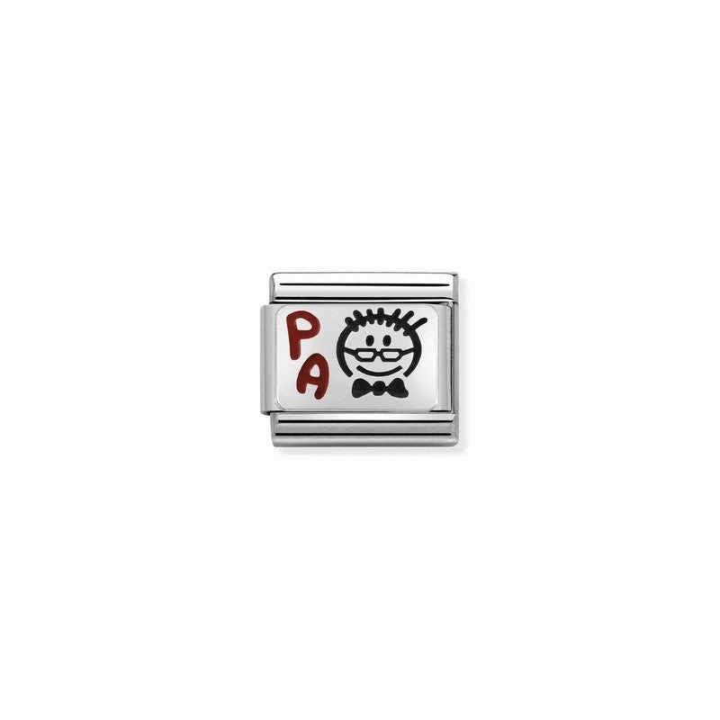Nomination Composable Link Grandpa, Silver & Enamel