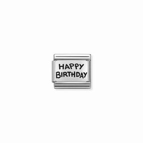 Nomination Composable Link Happy Birthday, Silver
