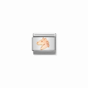 Nomination Composable Link Head of Horse, 9K Rose Gold