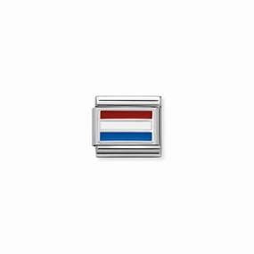 Nomination Composable Link Holland Flag, Silver & Enamel