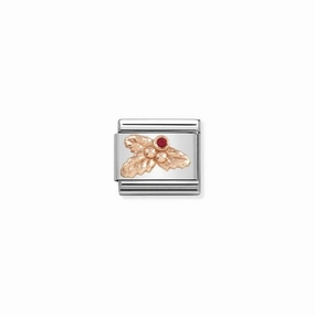 Nomination Composable Link Holly, Cubic Zirconia, 9K Rose Gold