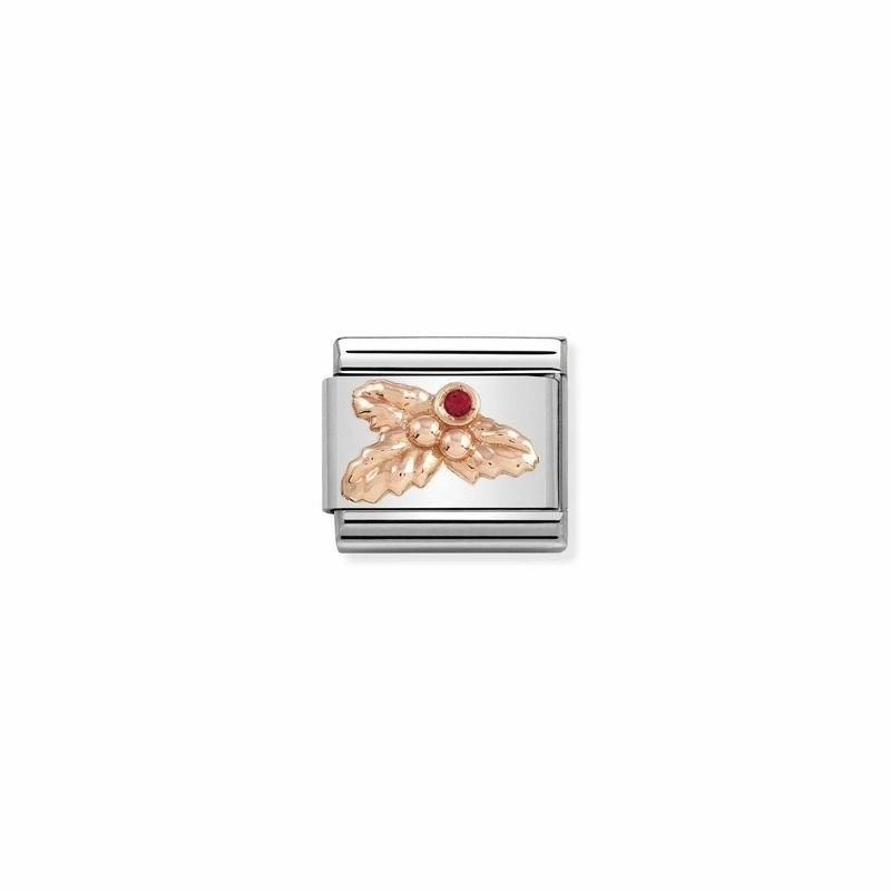 Nomination Composable Link Holly, Cubic Zirconia, 9K Rose Gold