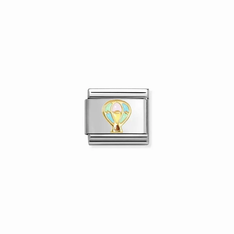 Nomination Composable Link Hot Air Balloon, 18K Gold & Enamel