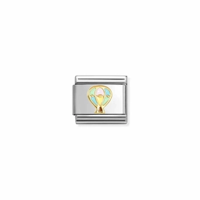 Nomination Composable Link Hot Air Balloon, 18K Gold & Enamel