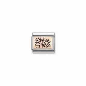 Nomination Composable Link Hug Me Cactus, 9K Rose Gold