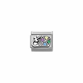 Nomination Composable Link Kite, Cubic Zirconia, Silver