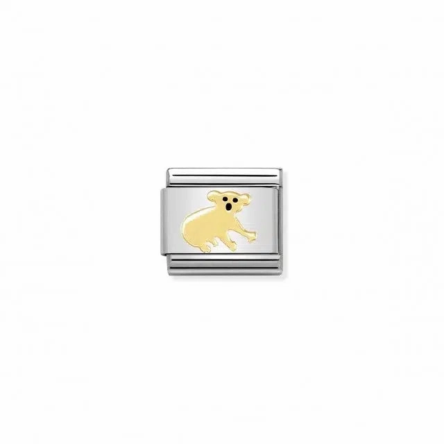 Nomination Composable Link Koala, 18K Gold & Enamel