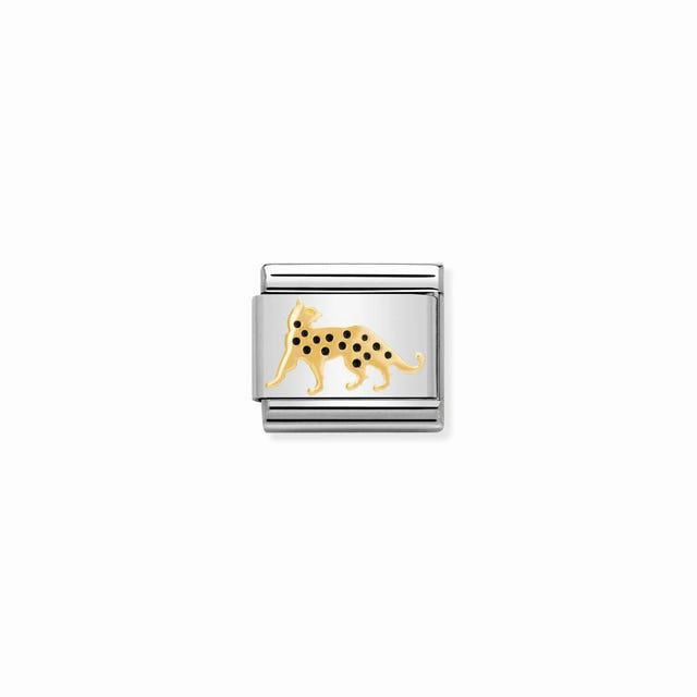 Nomination Composable Link Leopard, 18K Gold & Enamel