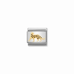Nomination Composable Link Leopard, 18K Gold & Enamel