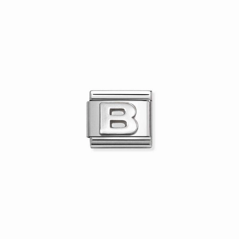 Nomination Composable Link Letter B, Silver