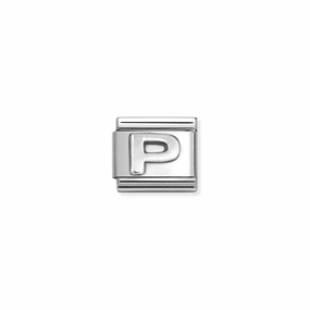 Nomination Composable Link Letter P, Silver