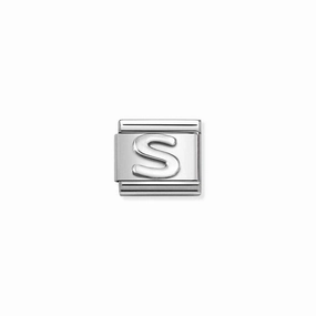 Nomination Composable Link Letter S, Silver