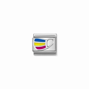 Nomination Composable Link Mask, Silver & Enamel