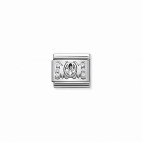 Nomination Composable Link Mom, Cubic Zirconia, Silver