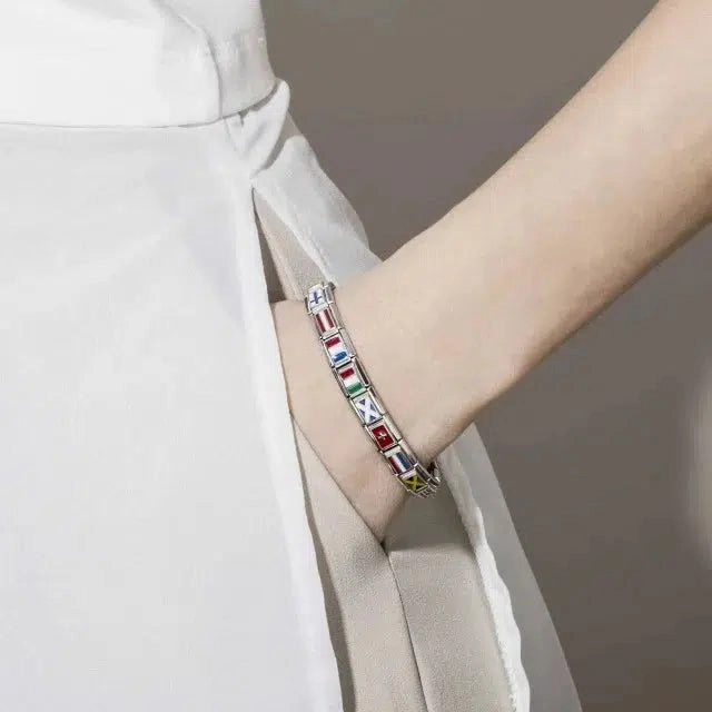 Nomination Composable Link Norway Flag, Silver & Enamel