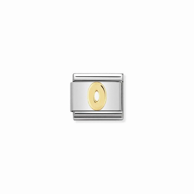 Nomination Composable Link Number 0, 18K Gold