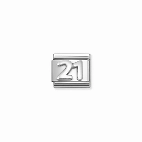 Nomination Composable Link Number 21, Silver