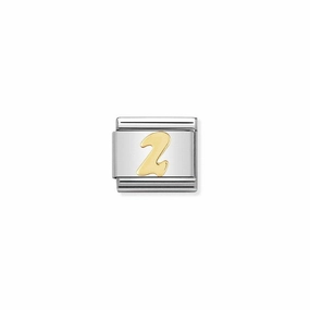 Nomination Composable Link Number 2, 18K Gold