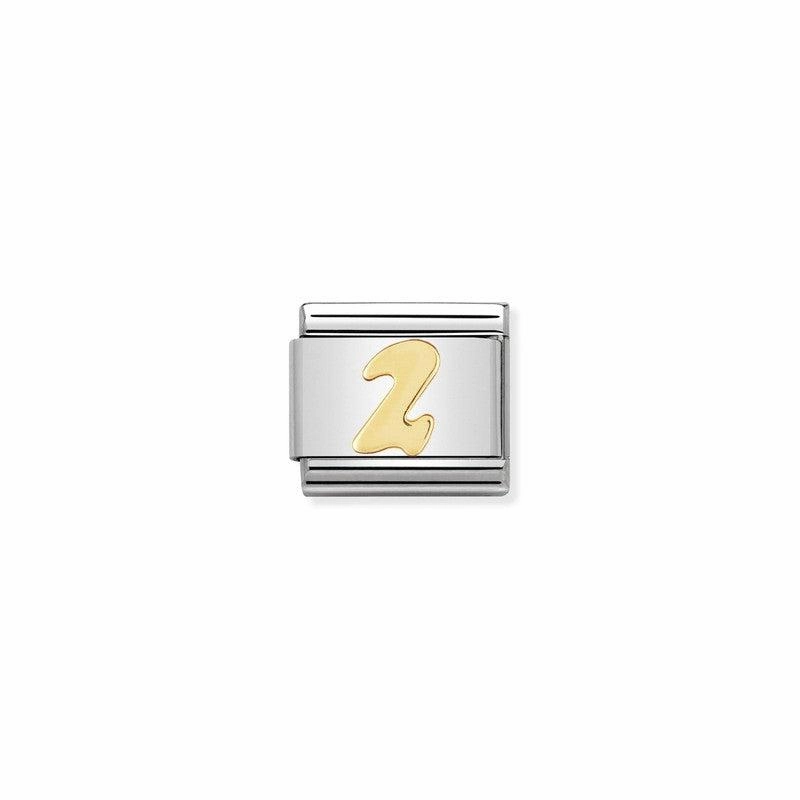 Nomination Composable Link Number 2, 18K Gold