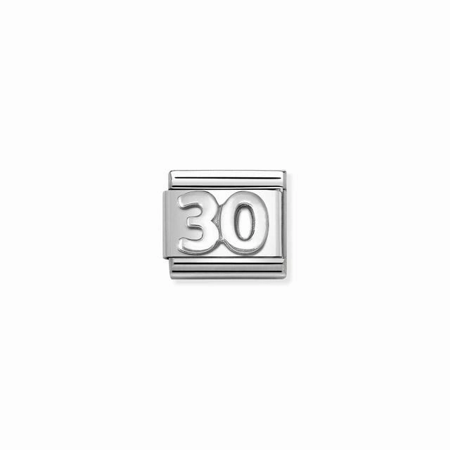 Nomination Composable Link Number 30, Silver