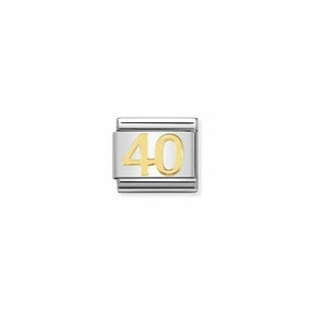Nomination Composable Link Number 40, 18K Gold